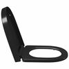vidaXL Soft-close Toilet Seat with Quick-release Design Black