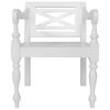 vidaXL Batavia Chairs 2 pcs White Solid Mahogany Wood