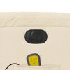 vidaXL Electric Stand up Massage Recliner Chair Cream Fabric