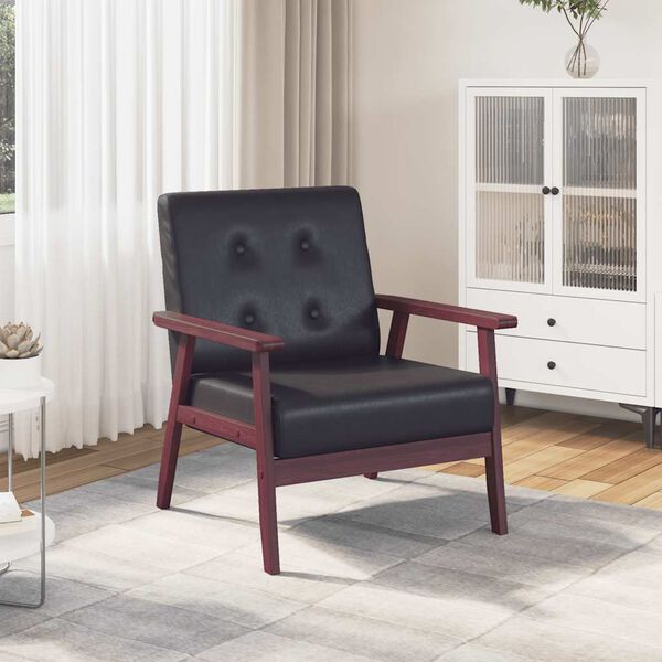 vidaXL Armchair Black Faux Leather