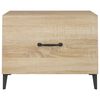 vidaXL Coffee Table with Metal Legs 2 pcs Sonoma Oak 50x50x40 cm