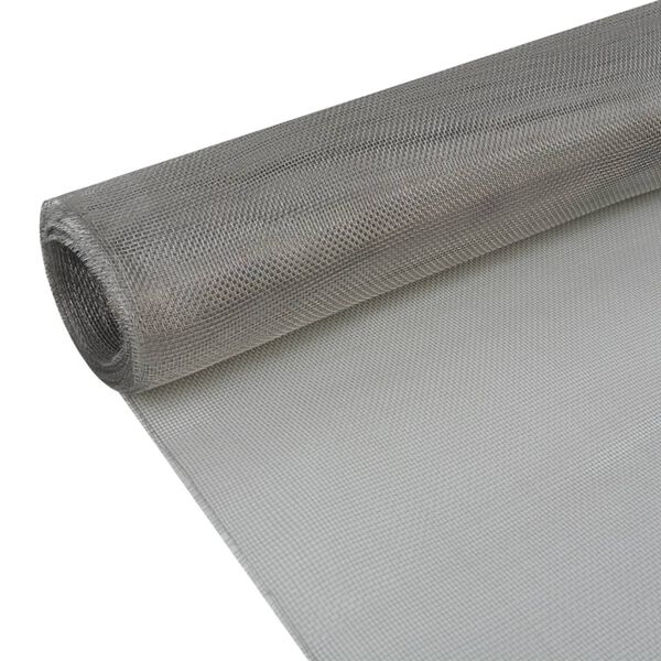 vidaXL Mesh Screen Stainless Steel 100x500 cm Silver
