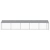 vidaXL Dog Cage with Roof and Door Grey 10x2x2 m Galvanised Steel