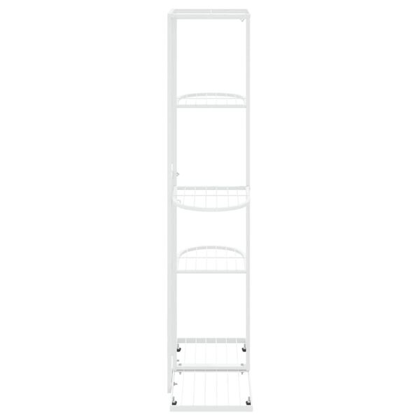 vidaXL 5-Floor Flower Stand 43x22x98 cm White Metal