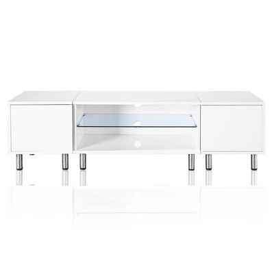 LED High Gloss White TV Stand 160 cm