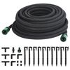 vidaXL Garden Soaker Hose Black 0.6" 25 m Rubber