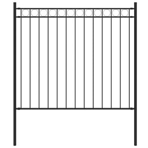 vidaXL Garden Fence "ASSEN" Steel 1,7x0,8 m Black