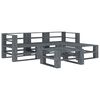 vidaXL 5 Piece Garden Pallet Lounge Set Wood Grey