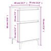 vidaXL Bedside Cabinets 2 pcs Brown Oak 40x35x70 cm