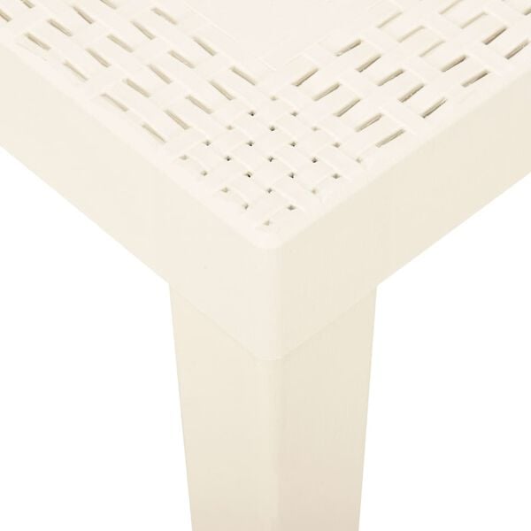 vidaXL Garden Table White 79x65x72 cm Plastic
