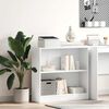 vidaXL Bookcase White 80x24x75 cm Engineered Wood