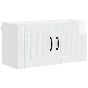 vidaXL Wall Cabinet LUCCA High Gloss White 80 x 31 x 40 cm