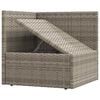 vidaXL 4 Piece Garden Lounge Set with Cushions Grey Poly Rattan