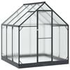vidaXL Garden Greenhouse with Door Anthracite 183.5 x 183.5 x 207 cm