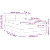 vidaXL Box Spring Bed Manual Dark grey and White 203 x 152 x 88 cm