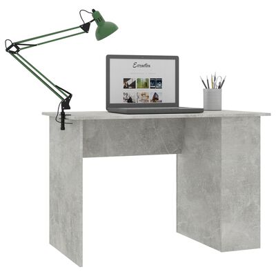 vidaXL Desk Concrete Grey 110x60x73 cm Chipboard