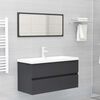vidaXL 2 Piece Bathroom Furniture Set Grey Engineered Wood