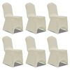 vidaXL Chair Cover Stretch Cream 6 pcs