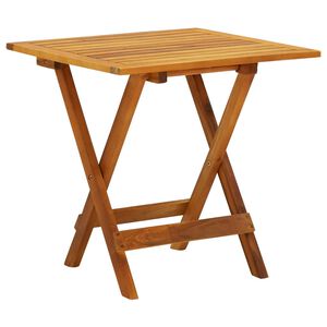 vidaXL Side Table | Brown | Solid Acacia Wood | Small | Foldable | Bistro Table