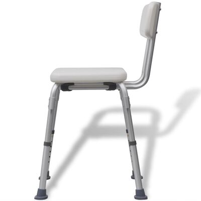 vidaXL Shower Chair Aluminium White
