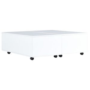 vidaXL Coffee Table High Gloss White 100x100x35 cm