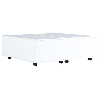 vidaXL Coffee Table High Gloss White 100x100x35 cm