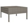 vidaXL 2 Piece Garden Lounge Set with Cushions Poly Rattan Grey