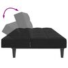 vidaXL 2-Seater Sofa Bed with Footstool Black Velvet