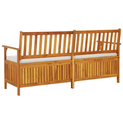 vidaXL Storage Bench with Cushion 170 cm Solid Wood Acacia