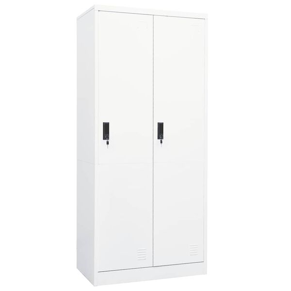 vidaXL Wardrobe White 80x50x180 cm Steel