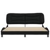 vidaXL Bed Frame without Mattress "Hvar" Black 180x200 cm King Fabric