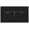 vidaXL 2 Piece Bathroom Furniture Set Black Engineered Wood