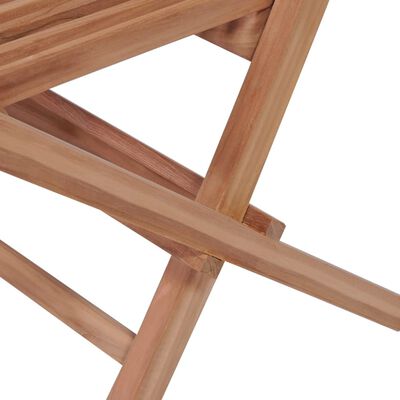 vidaXL 3 Piece Folding Balcony Set Solid Teak Wood