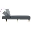 vidaXL Chaise Longue Dark Grey Velvet