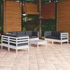 vidaXL 8 Piece Garden Lounge Set with Cushions Solid Pinewood
