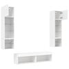 vidaXL 6 Piece TV Wall Units with LED White Engineered Wood