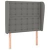 vidaXL Headboard with Ears Dark Grey 83 cm Fabric