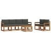 vidaXL Outdoor Sofa Set 7 pcs Natural and Anthracite