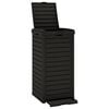 vidaXL Outdoor Garbage Bin Black 41x41x86 cm Polypropylene