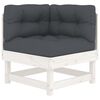 vidaXL 7 Piece Garden Lounge Set with Cushions White Solid Wood