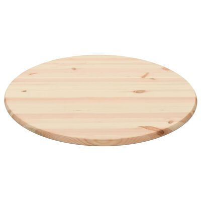vidaXL Table Top Natural Pinewood Round 25 mm 80 cm