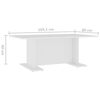 vidaXL Coffee Table White 103.5x60x40 cm Engineered Wood