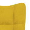 vidaXL Rocking Chair with a Stool Mustard Yellow Velvet