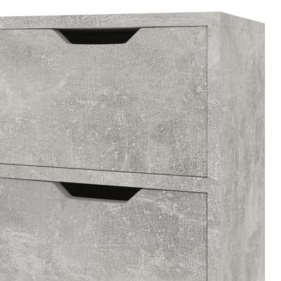vidaXL Sideboard Concrete Grey 90x30x72 cm Engineered Wood