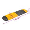 vidaXL Speed Hump Yellow&Black 323x32.5x4 cm Rubber
