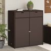 vidaXL Garden Storage Cabinet Brown 105x55x113 cm Poly Rattan