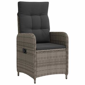 vidaXL Reclining Garden Chair Grey and Dark Grey
