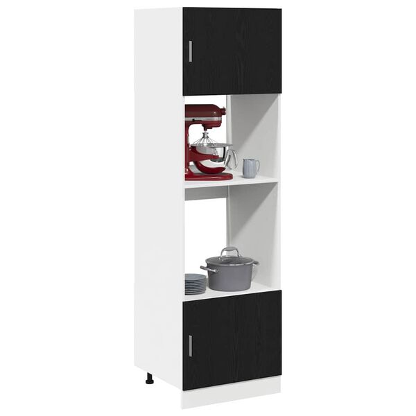 vidaXL Hanging Cabinet Riga Black Oak 60 x 57 x 207 cm Engineered Wood