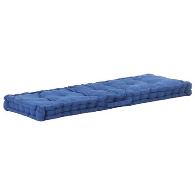 vidaXL Pallet Floor Cushion Cotton 120x40x7 cm Light Blue