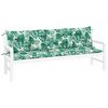 vidaXL Garden Bench Cushions 2 pcs Leaf Pattern 200x50x7 cm Oxford Fabric